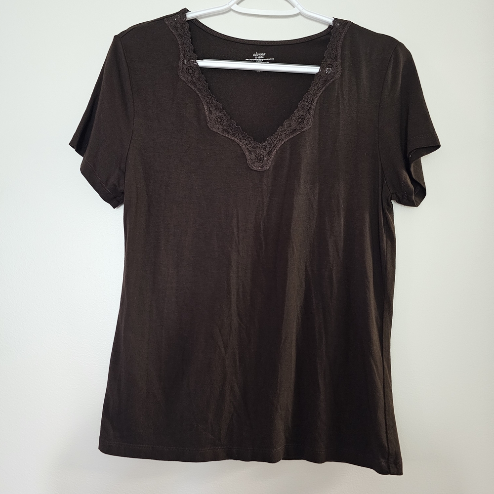 Adonna Brown Short Sleeve T-Shirt Classic Tee